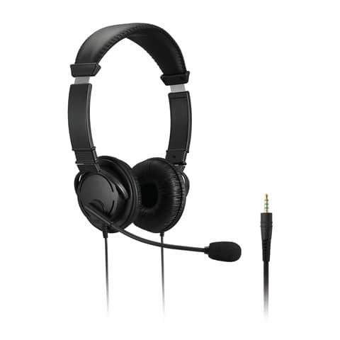Cuffie Hi-Fi Kensington con microfono e controllo del volume nero K33597WW